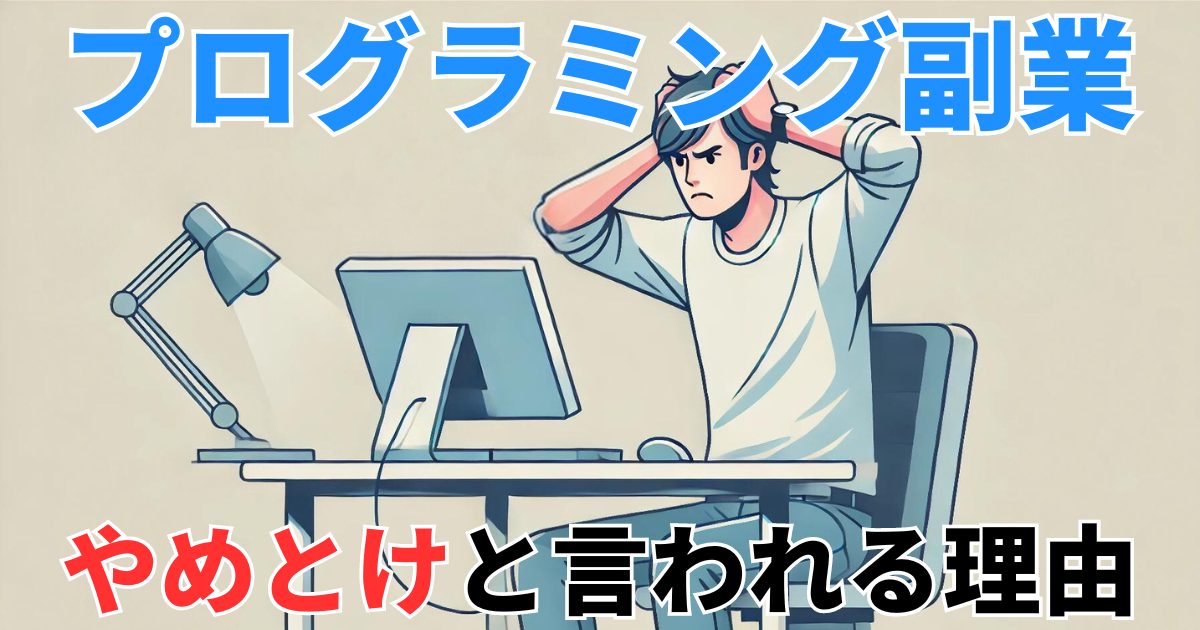 プログラミングの副業は甘くない？やめとけと言われる理由と現実