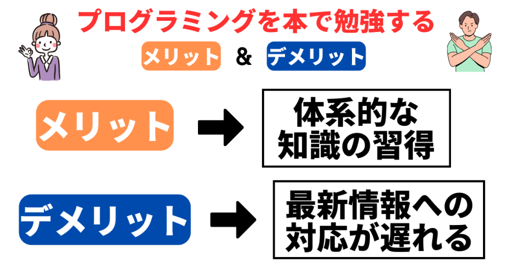 プログラミングを本で勉強するメリット・デメリット