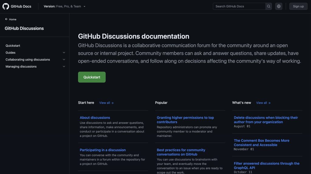 GitHub Discussions