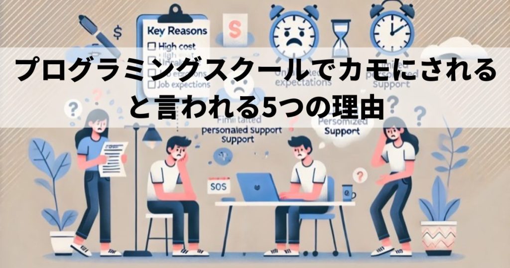 プログラミングスクールでカモにされると言われる5つの理由