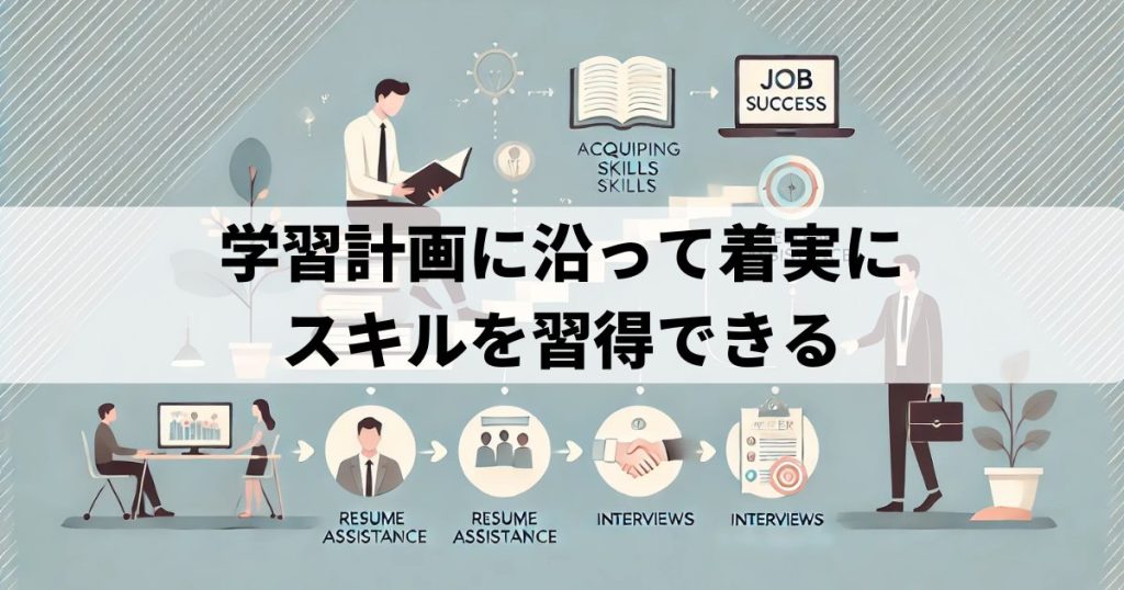 学習計画に沿って着実にスキルを習得できる