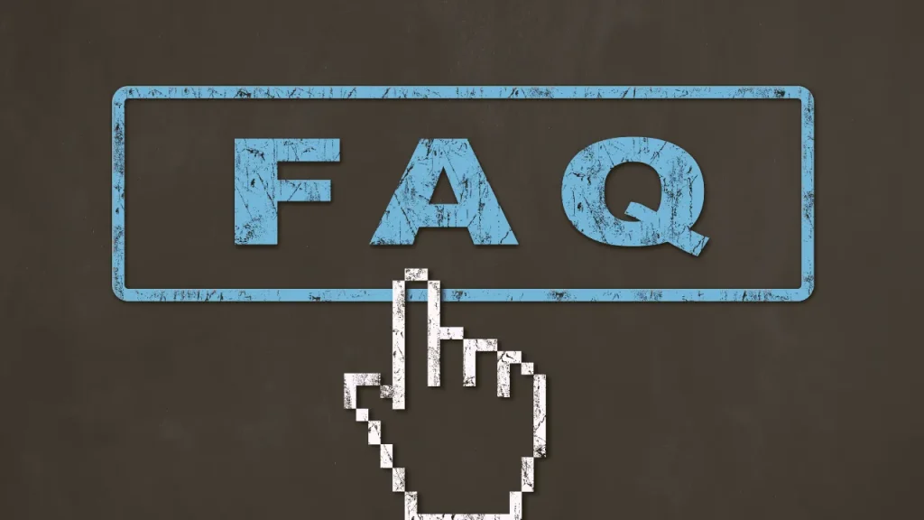 FAQをクリックしようとしているイラスト