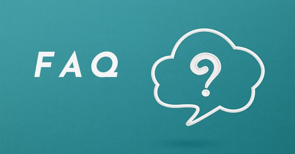 FAQの文字と？マークが入ったビジュアル
