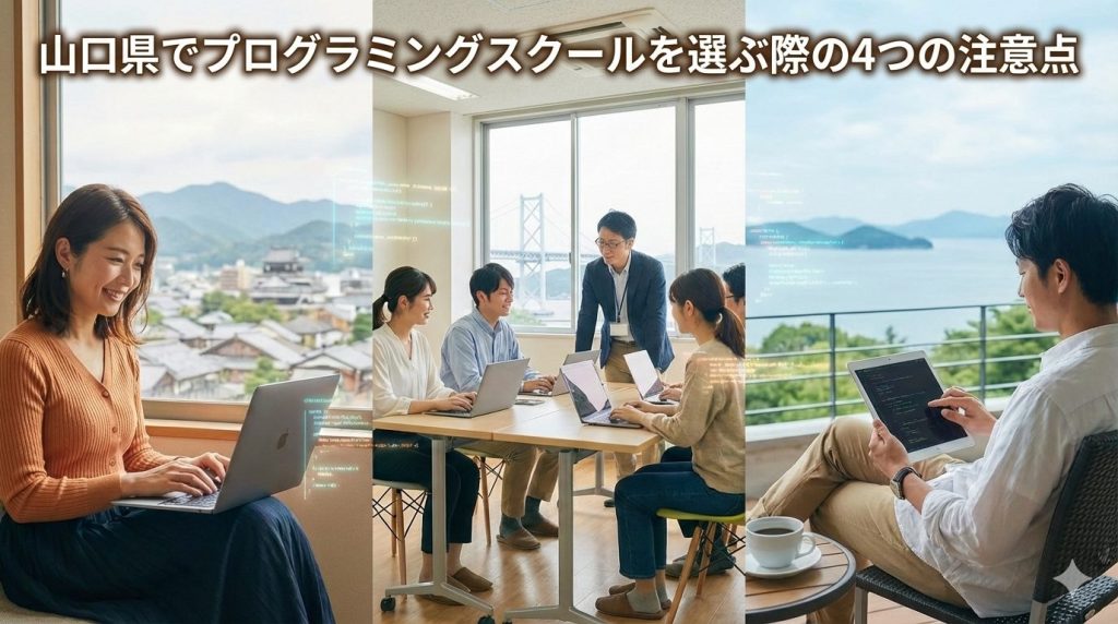 山口県でプログラミングスクールを選ぶ際の重要な注意点